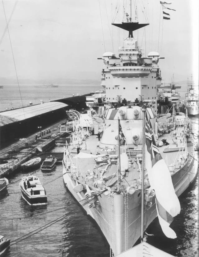 Battleship HMS Warspite docked at Gibraltar during the Spanish Civil War, circa 1938.
#Navy #gibraltar #history #ww2 #wwii